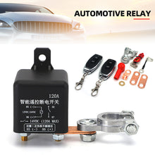 Load image into Gallery viewer, 12V/24V 120A 200A 250A Car Battery Switch Wireless Relay Integrated Remote Control Disconnect Cut Off Isolator Master Switches
