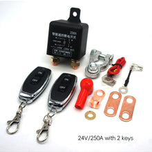 Load image into Gallery viewer, 12V/24V 120A 200A 250A Car Battery Switch Wireless Relay Integrated Remote Control Disconnect Cut Off Isolator Master Switches
