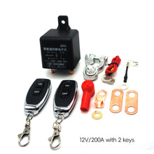 Load image into Gallery viewer, 12V/24V 120A 200A 250A Car Battery Switch Wireless Relay Integrated Remote Control Disconnect Cut Off Isolator Master Switches
