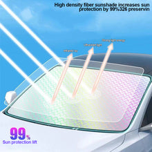 Load image into Gallery viewer, 130cm x 60cm Car Sunshade UV Protection Curtain Sun Shade Film Windshield Visor Front Electric Vehicle Sunshade Cover
