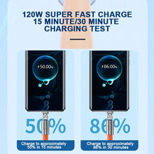 Load image into Gallery viewer, Type C Data Line 120w Fast Charging 6A 180 Rotating Ultra Fast Charging Line For Huawei Samsung Millet Bold Lengthened Silicone
