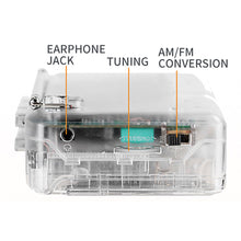 Load image into Gallery viewer, Cassette Capture Tape Player Speaker Or Wired Earphone Play With AM FM Radio Function
