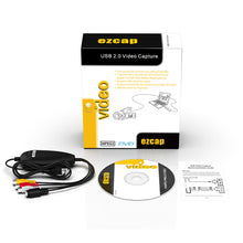 Load image into Gallery viewer, Ezcap172 USB Audio Video Grabber Capture Convert Analog Video from VHS 8mm Cassette Video Recorder Ezcap 172 Camcorder Capture
