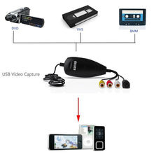 Load image into Gallery viewer, Ezcap172 USB Audio Video Grabber Capture Convert Analog Video from VHS 8mm Cassette Video Recorder Ezcap 172 Camcorder Capture
