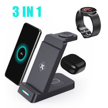 Load image into Gallery viewer, 30W 3 in 1 Wireless Charger Stand Fast Charging Dock Station For iPhone 11 12 13 14 Samsung S22 S21 Galaxy Apple Watch 8 7 6
