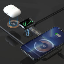 Load image into Gallery viewer, 30W Magnetic Wireless Charger 3 in 1 Stand Dual 15W Pad for iPhone 14 13 12 Pro/Airpod 3/iWatch 8 7 Transparent Qi Fast Chargers
