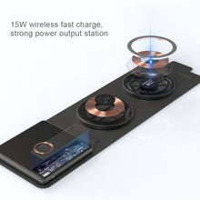 Load image into Gallery viewer, 3 in1 Foldable Wireless Charger For iPhone 13 12 11 For Apple Watch Airpods Pro Wireless Charging Dock Station
