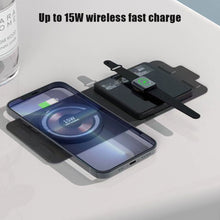 Load image into Gallery viewer, 3 in1 Foldable Wireless Charger For iPhone 13 12 11 For Apple Watch Airpods Pro Wireless Charging Dock Station

