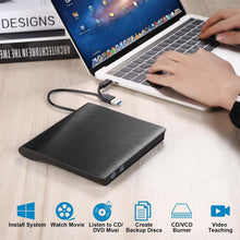Load image into Gallery viewer, USB 3.0 Slim External DVD RW CD Writer Drive Burner Reader Player Optical Drives For Laptop PC Dvd Burner Dvd Portatil
