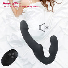 Load image into Gallery viewer, Strapless Strap on Dildo Vibrators for Women Double Head Vibrating Penis Dildo for Lesbian Erotic Adult Sex Toys for Couples 18+
