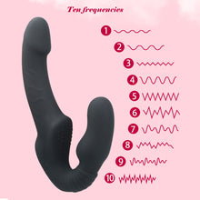 Load image into Gallery viewer, Strapless Strap on Dildo Vibrators for Women Double Head Vibrating Penis Dildo for Lesbian Erotic Adult Sex Toys for Couples 18+
