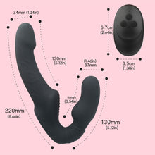 Load image into Gallery viewer, Strapless Strap on Dildo Vibrators for Women Double Head Vibrating Penis Dildo for Lesbian Erotic Adult Sex Toys for Couples 18+
