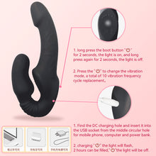 Load image into Gallery viewer, Strapless Strap on Dildo Vibrators for Women Double Head Vibrating Penis Dildo for Lesbian Erotic Adult Sex Toys for Couples 18+
