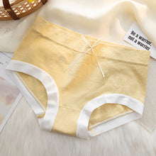 Load image into Gallery viewer, Midwaist Seamless Women Pure Cotton Crotch Antibacterial Underwear Cute Girl Wood Ear Side Belly Briefs
