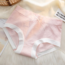 Load image into Gallery viewer, Midwaist Seamless Women Pure Cotton Crotch Antibacterial Underwear Cute Girl Wood Ear Side Belly Briefs
