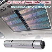 Load image into Gallery viewer, 2Pcs Car Sunroof Sunshade Heat Insulation Cover Windscreen Sun Shade Sun Protection Fit for Byd Atto 3 Yuan Plus MG ZE EV
