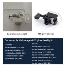 Load image into Gallery viewer, 1Pc LED Car Glove Box Light Storage Compartment Canbus Light for VW Golf Mk4 Bora Touran Caddy Skoda Fabia Octavia Superb
