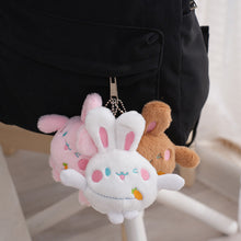 Load image into Gallery viewer, 1Pc Simulation Rabbit Pendant Radish Girl Schoolbag Keychain Plush Toy Claw Machine Ornaments Gift Anime Keychain Doll Children Gifts
