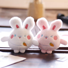 Load image into Gallery viewer, 1Pc Simulation Rabbit Pendant Radish Girl Schoolbag Keychain Plush Toy Claw Machine Ornaments Gift Anime Keychain Doll Children Gifts

