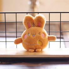 Load image into Gallery viewer, 1Pc Simulation Rabbit Pendant Radish Girl Schoolbag Keychain Plush Toy Claw Machine Ornaments Gift Anime Keychain Doll Children Gifts

