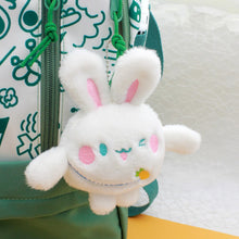 Load image into Gallery viewer, 1Pc Simulation Rabbit Pendant Radish Girl Schoolbag Keychain Plush Toy Claw Machine Ornaments Gift Anime Keychain Doll Children Gifts
