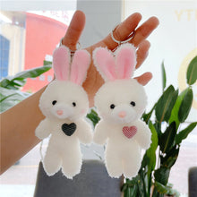 Load image into Gallery viewer, 1Pc Simulation Rabbit Pendant Girl Schoolbag Keychain Plush Toy Claw Machine Ornaments Gift Anime Keychain Doll Children Gifts
