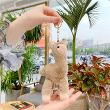 Load image into Gallery viewer, 1Pc 18CM Cute Alpaca Keychain Plush Goat Pendant Mini Sheep Doll Stuffed Toy Animals Keyring for Girls Boys Festival Gifts
