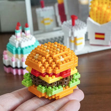 Load image into Gallery viewer, Hamburger Chips Dounuts Food Building Blocks Ideas Simulation Model Bricks Home Decoration DIY Toys for Kids Girlfriend Chrishtmas New Year Gifts
