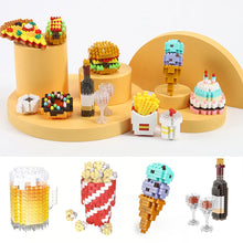 Load image into Gallery viewer, Hamburger Chips Dounuts Food Building Blocks Ideas Simulation Model Bricks Home Decoration DIY Toys for Kids Girlfriend Chrishtmas New Year Gifts

