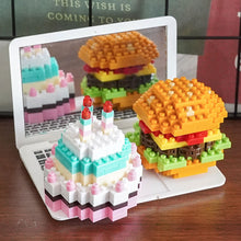 Load image into Gallery viewer, Hamburger Chips Dounuts Food Building Blocks Ideas Simulation Model Bricks Home Decoration DIY Toys for Kids Girlfriend Chrishtmas New Year Gifts

