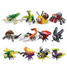 Load image into Gallery viewer, Mini Insects Building Blocks Classical Ladybug Snail Dragonfly Butterfly Beetle Bricks Animal Toys Educational For Kids Children's Gifts
