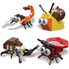 Load image into Gallery viewer, Mini Insects Building Blocks Classical Ladybug Snail Dragonfly Butterfly Beetle Bricks Animal Toys Educational For Kids Children's Gifts
