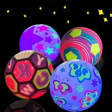 Load image into Gallery viewer, 22cm Inflatable Soft Ball Children Game Bouncing Balls With Chain Kids Entertainment Play Portable Rainbow Bouncy Ball Fitness Ball
