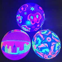 Load image into Gallery viewer, 22cm Inflatable Soft Ball Children Game Bouncing Balls With Chain Kids Entertainment Play Portable Rainbow Bouncy Ball Fitness Ball
