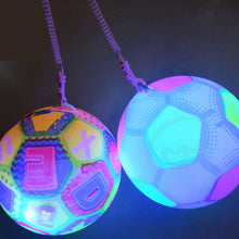 Load image into Gallery viewer, 22cm Inflatable Soft Ball Children Game Bouncing Balls With Chain Kids Entertainment Play Portable Rainbow Bouncy Ball Fitness Ball
