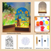 Load image into Gallery viewer, DIY Painting for Acrylic Plate Glass Painting Bedroom Decoration Water Ripple Shape Creative Atmosphere Tulip Night Light Led Lamp

