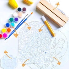 Load image into Gallery viewer, DIY Painting for Acrylic Plate Glass Painting Bedroom Decoration Water Ripple Shape Creative Atmosphere Tulip Night Light Led Lamp
