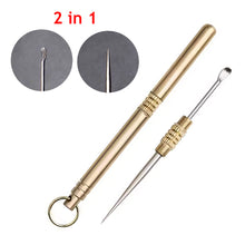 Load image into Gallery viewer, Multifunctional Integrated Design Ear Spoon Toothpick Combination Pure Brass Toothpick Ear Spoon Stronger Than Dental Floss Tool
