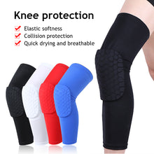 Load image into Gallery viewer, Lengthened Honeycomb Knee Pads Sleeve Elastic Basketball Brace Kneepad Protective Gear Patella Foam Support Volleyball Support
