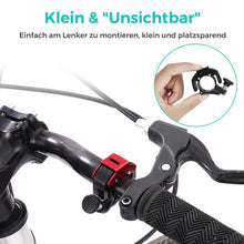 Load image into Gallery viewer, Bicycle Bell Ring MTB Cycling Horn Stainless Concealed Bike Handlebar Bell Crisp Sound Horn for Bicycle Safety Cycling 22-24mm Handlebar Bike Accessories
