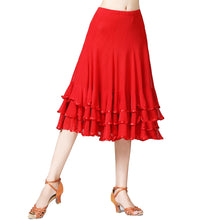 Load image into Gallery viewer, Lady Ballroom Dance Skirts Female Waltz Modern Dancing Skirts Tango Performance Costume National Standard Dance Skirts
