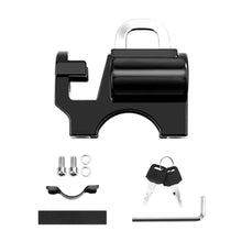 Load image into Gallery viewer, Motorcycle Helmet Lock Anti-Theft Helmet Security Lock Metal 20mm-28mm Black with 2 Keys and Hook
