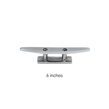 Load image into Gallery viewer, 4"/5"/6"/8" 316 Stainless Steel Polished 2 Hole Hardware Low Flat Cleat Boat Cleats For Marine Boat Deck Rope Tie Yacht Accessories
