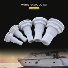 Load image into Gallery viewer, Marine Boat Thru Hull Fitting Connector Plastic Boat Drain Bilge Pump Plumbing For 5/8, 3/4, 1 Inch Hose
