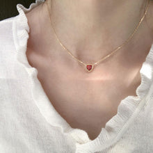 Load image into Gallery viewer, Heartbeat Zircon Necklace Women's Fashion Sense Simple Personality Love Light Luxury Neck Chain Women Necklace
