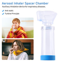 Load image into Gallery viewer, Asthma Spacer Inhaler Spacer Mist Storage Tank Compressor Aerosol Cabin Nebulizer Tank with Mask Cup for Baby Child Adult

