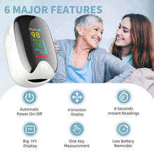 Load image into Gallery viewer, Finger Clip Oximeter Pulse Heart Rate Monitoring Medical Finger Pulse Oximeter Saturometer Health Care Blood Pressure Adult Child

