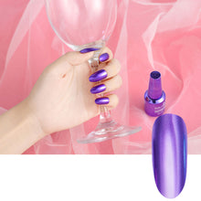 Load image into Gallery viewer, Long-lasting Mirror Polish Quick-drying Metallic Silver Purple Rose Gold Durable Nail Polish Is Not Peelable Nails Decoration
