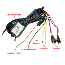 Load image into Gallery viewer, Car DRL Controller Auto LED Daytime Running Light 12-18V Relay Harness Dimmer On/Off with Strobe &amp; Dimming Function
