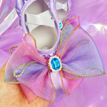 Load image into Gallery viewer, Colorful Bow Dance Shoes Princess Style Dream Soft Soled Ballet Shoes Free Lace-Up Children's Body Exercise Cat Claw Shoes
